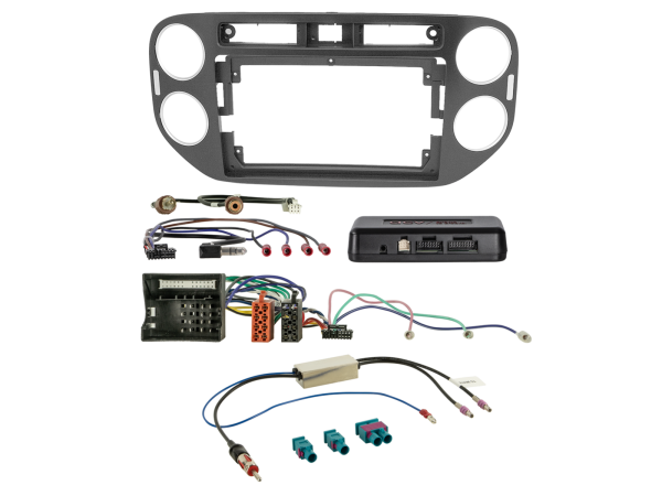 9" Kit VW Tiguan 06/2011-04/2016 schwarz i-dapter/Antenne