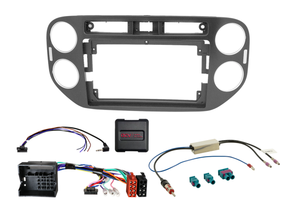 9" Kit VW Tiguan 06/2011-04/2016 schwarz LFB/Antenne