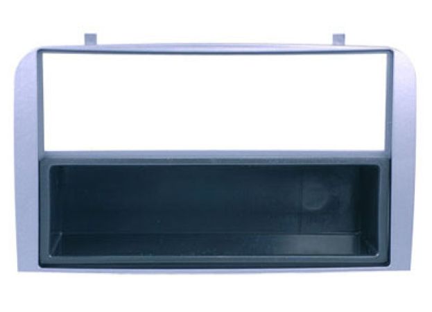 2DIN Einbaurahmen hell silbergrau