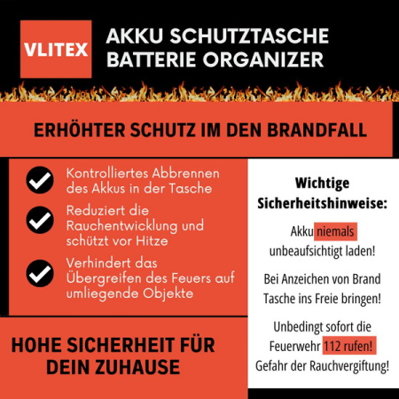 Vlitex Akku Sicherheitsbox L