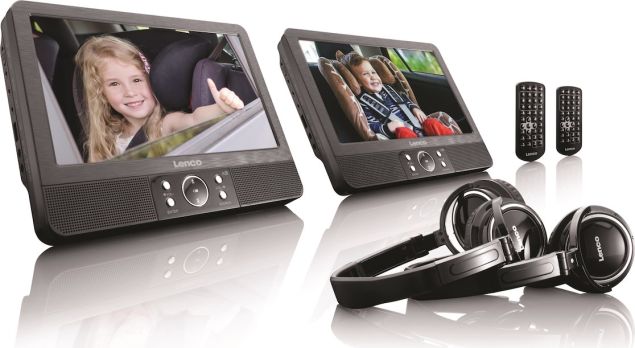 Lenco DVP-939 2er Set tragbare 9" DVD-Spieler mit USB