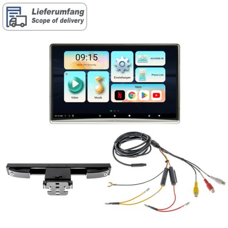 Preview: AMPIRE 12.4" RSE-Monitor mit Kopfstützen-Halterung, HDMI In/Out