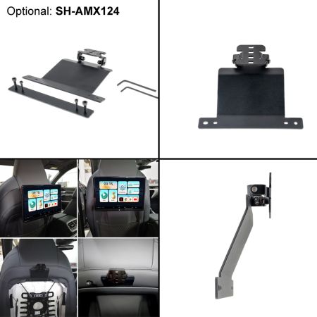 AMPIRE 12.4" RSE-Monitor mit Kopfstützen-Halterung, HDMI In/Out