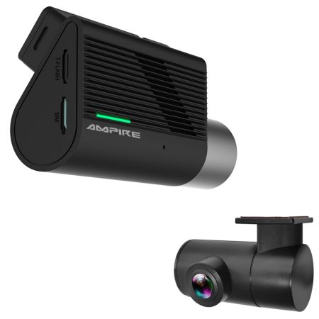 AMPIRE 2-Kanal Dashcam, 4K Front, 1080p Heck, 4G LTE, WLAN, GPS, inkl. 64GB