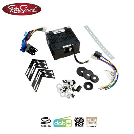 RETROSOUND "MOTOR-1DAB" DAB+ Komplett-Set "Chrome" mit Zubehör
