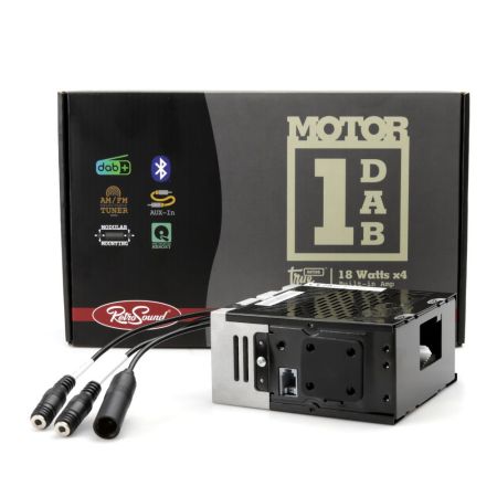 Preview: RETROSOUND "MOTOR-1DAB-1" DAB+ Komplett-Set "Becker Chrome" mit Bluetooth