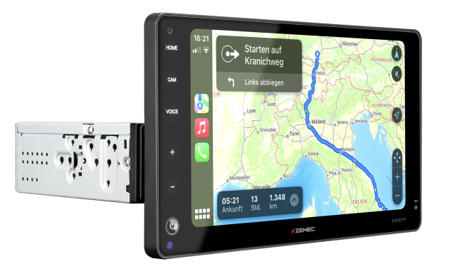 Preview: ZENEC Z-E3771 1-DIN DAB+ Infotainer mit CP/GAA