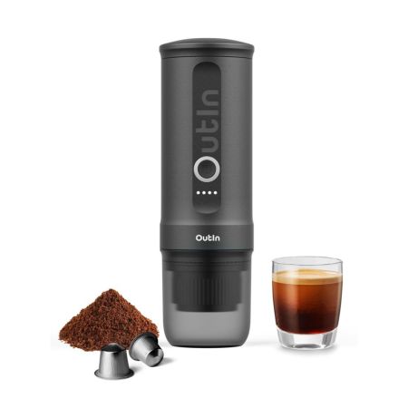 Preview: OutIn Nano Espressomaschine Grün Travel Kit