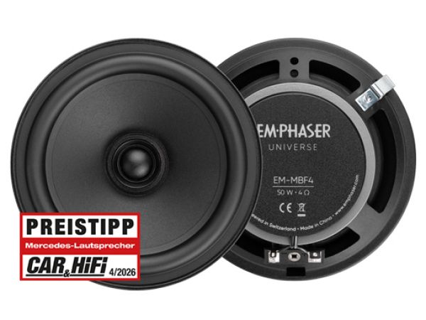 EMPHASER Universe EM-MBF4 12 cm 2-Wege Koaxial-Lautsprechersystem für Mercedes-Benz W124