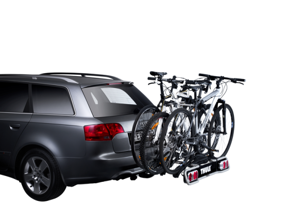 Thule EuroRide 3-Bike Anhängerkupplungs-Fahrradträger 13-polig schwarz/aluminium