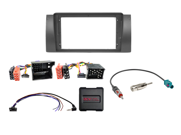 9" Kit BMW X5(E53) 03/2000-11/2006 schwarz LFB/Anntenne