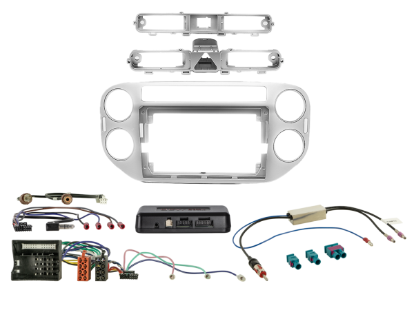 9" Kit VW Tiguan 06/2011-04/2016 silber i-dapter/Antenne