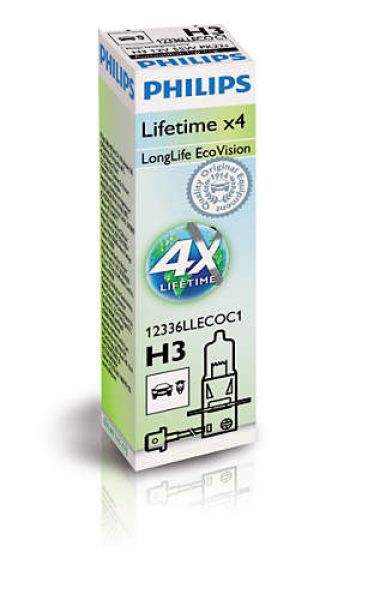 H3 LongLife EcoVision Scheinwerferlampe