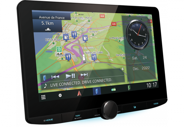 Kenwood DNR992RVS Navitainer mit Garmin Kartendaten für Wohnmobil, PKW und LKW mit 10,1 Zoll HD-Display, Digitalradio DAB+ & Smartphone-Anbindung
