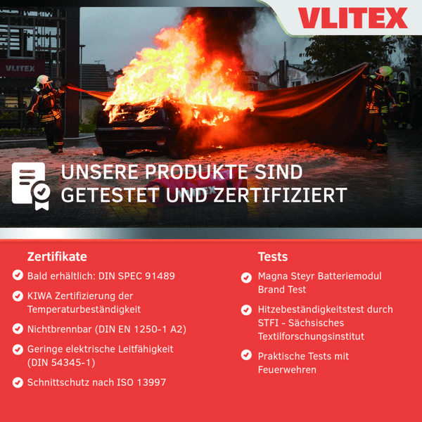 Vlitex Brandbegrenzungsdecke Premium 6x8m inkl. Bag