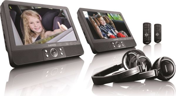 Lenco DVP-939 2er Set tragbare 9" DVD-Spieler mit USB