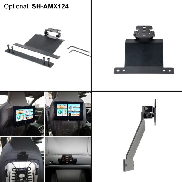 AMPIRE 12.4" RSE-Monitor mit Kopfstützen-Halterung, HDMI In/Out