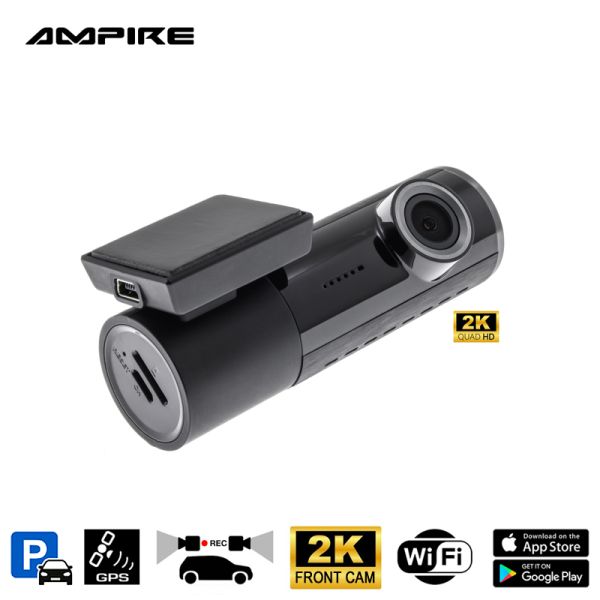 AMPIRE Dual-Dashcam in 2K (Quad HD) Auflösung, WiFi und GPS