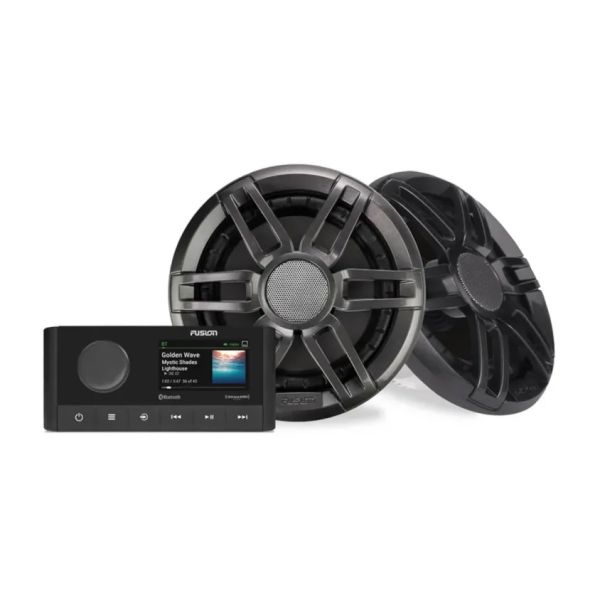 FUSION Komplett-Set Radio RA210 + 6.5" XS-Lautsprecher (Sport, grau)