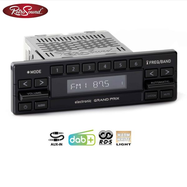 RETROSOUND "MOTOR-6DAB" DAB+ Komplett-Set "Grand Prix" mit Zubehör