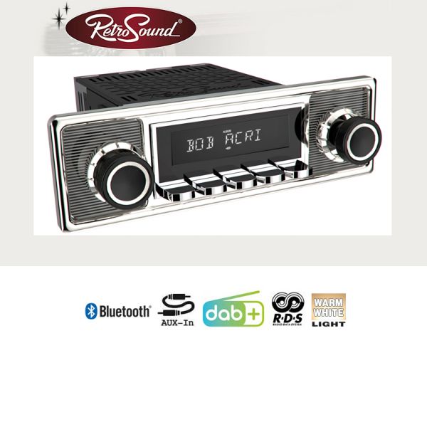 RETROSOUND "MOTOR-1DAB-1" DAB+ Komplett-Set "Becker Chrome" mit Bluetooth
