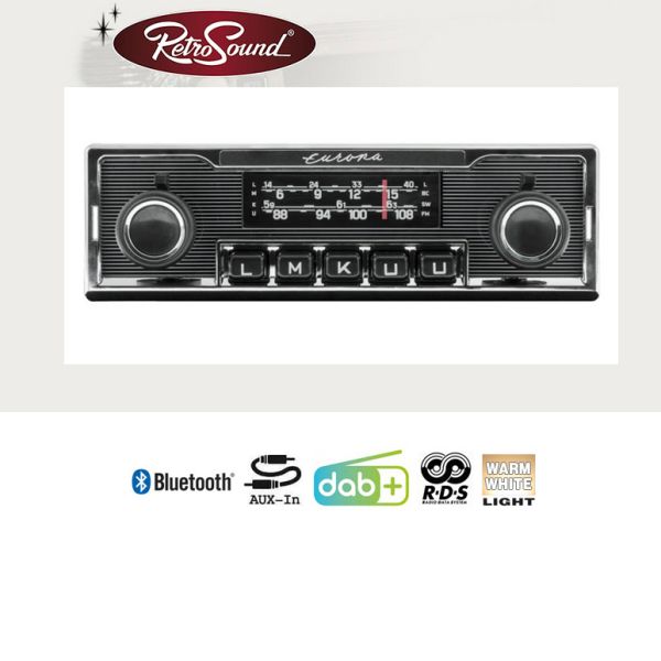 RETROSOUND "MOTOR-1DAB-1" DAB+ Komplett-Set "Europa" mit Bluetooth