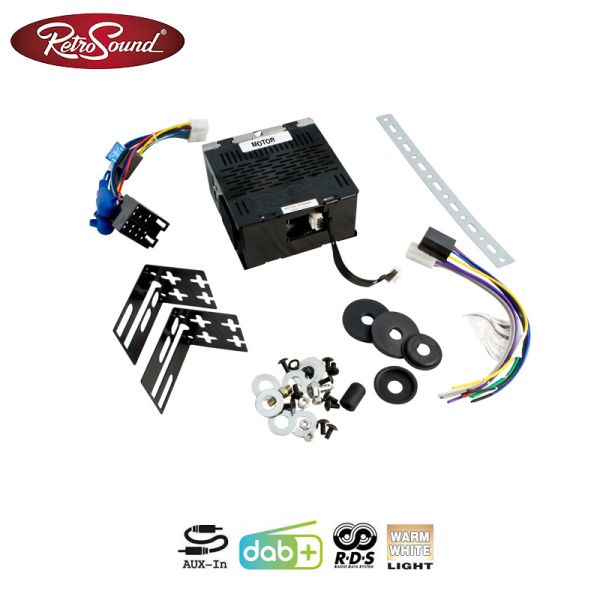 RETROSOUND "MOTOR-1DAB" DAB+ Komplett-Set "Chrome" mit Zubehör