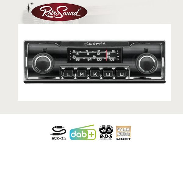 RETROSOUND "MOTOR-1DAB" DAB+ Komplett-Set "Europa" mit Zubehör