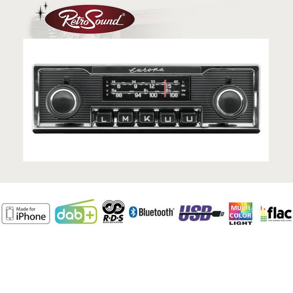 RETROSOUND "MOTOR-6DAB" DAB+ Komplett-Set "Europa" mit Zubehör