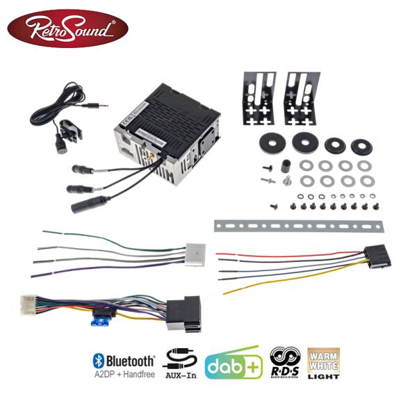 RETROSOUND Radiomodul (UKW/DAB+/BT) inklusive Einbaumaterial und Verkabelung