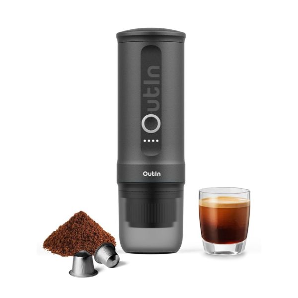 OutIn Nano Espressomaschine Space Grey Travel Kit