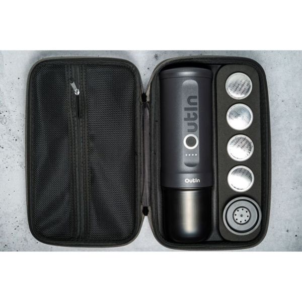 OutIn Nano Espressomaschine Grün Travel Kit