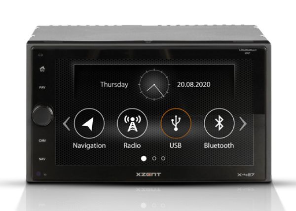 X-427 2-Din Naviceiver mit DAB+, USB, BT und HDMI